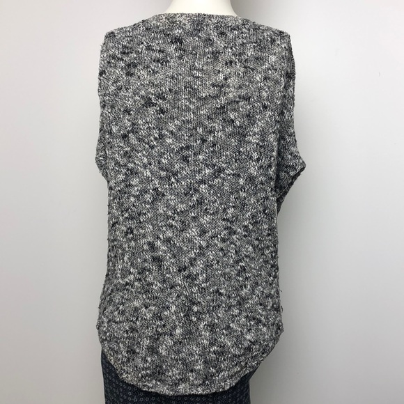 Vince Gray Speckled Linen Cotton Blend Pullover Sweater Size XS - Picture 6 of 10